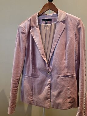 White House Black Market Dusty Rose Velvet Blazer